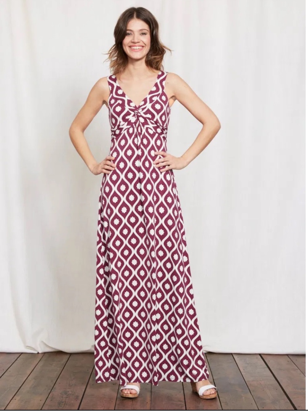 Boden Twist Front Jersey Maxi dress. Size: 8